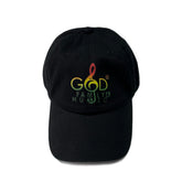 God Family and Music Black Yellow Green Red Hat